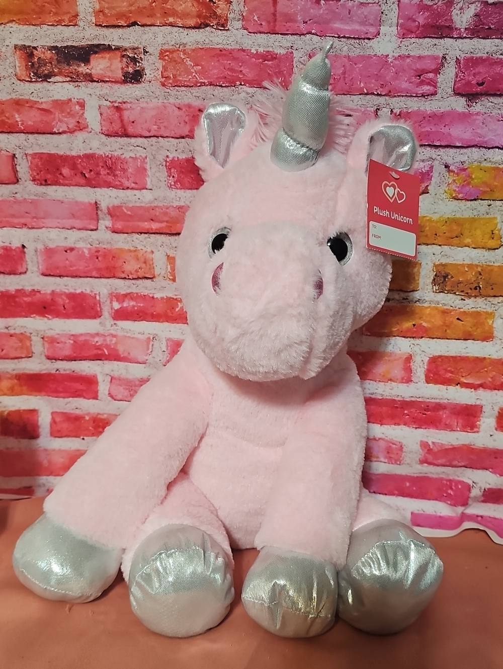 Unicorn Plush Pink Soft Cuddling  Large 16"